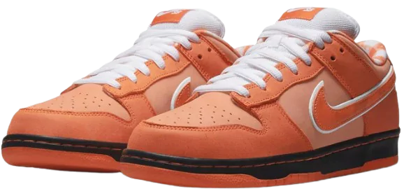 Side View of SB Dunk Low Orange Lobster